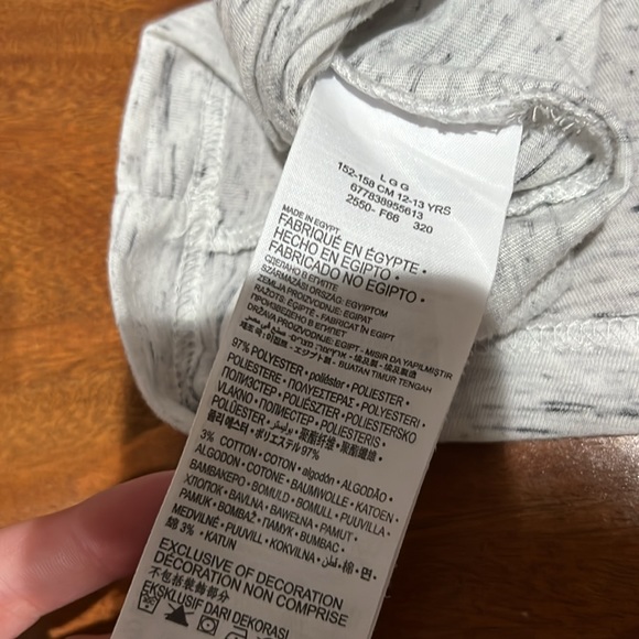 Hurley T Shirt with Small Logo Gray Soft - Picture 6 of 6